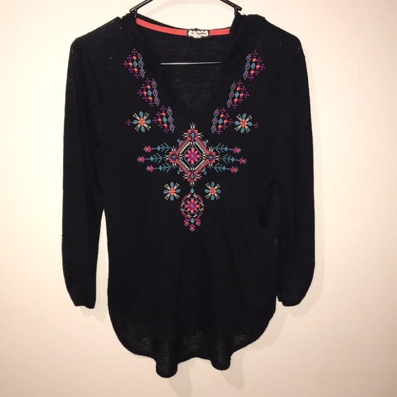Black Rewind long sleeve tunic - Picture 1 of 2
